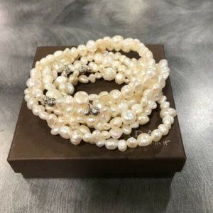 Silpada B1601 Goddess FWP Stretch Bracelets Pearl